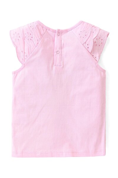 Babyhug Babyhug Single Jersey Knit Half Sleeves Top & Skirt Set with Floral Print - Multicolour