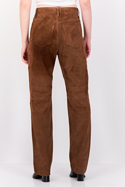 Esprit Women Regular Fit Solid Straight Leg Pants, Brown
