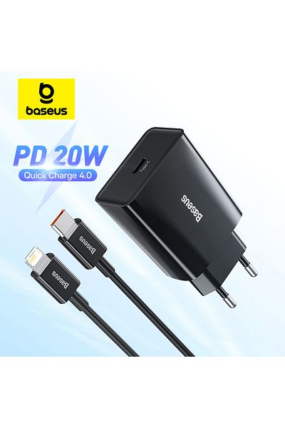 Baseus 20w Quick Charge Qc 3.0 Pd Usb Type C Fast Charging Charger For Iphone