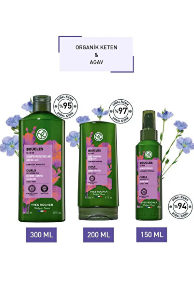 Yves Rocher Kıvırcık Saçların İhtiyacına Yönelik Günlük Uzman Bakım Seti 300m...