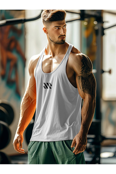 bellanova Quick Dry Y-Back Tank Top for Men, Breathable High-Elastic Collarless Sleeveless T-Shirt, Sports
