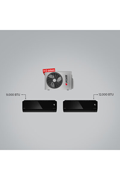 Arçelik 1 2 Multi Ekolojik Inverter Klima - (1 ADET DIŞ ÜNİTE 2 ADET 9 12 BTU IÇ ÜNİTE) / A