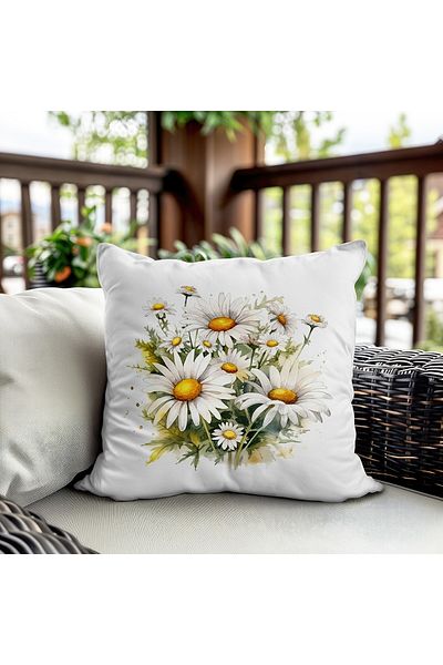 Evmila Husa de perna din catifea cu tema primavara 43x43 Cm Imprimare pe doua fete