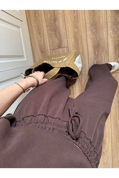 solena sln Women's Crew Neck T-Shirt Pants Modal Set