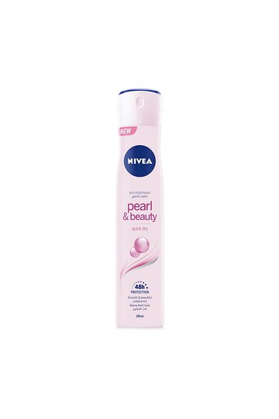 NIVEA مزيل عرق بخاخ بيرل آند بيوتي، ٢ × ٢٠٠ مل | عبوة اقتصادية برائحة تدوم طويلاً