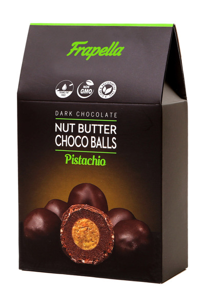 Frapella Bitter Çikolata Kaplı Antep Fıstık Ezmesi Dolgulu Hurma Topu 120 Gr.