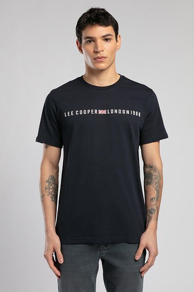 Lee Cooper Мъжка тениска с О-образно деколте Stew, тъмносиня