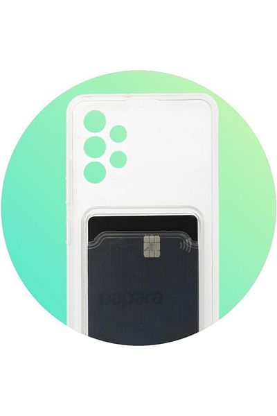 DERİK حافظة شفافة مضادة للصدمات (مقاومة للصدمات) مع حامل بطاقة متوافقة مع هاتف htsp Galaxy A73