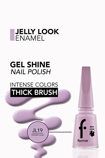 Flormar Jel Görünümlü Parlak Oje (LİLA) - Jelly Look Nail Enamel- Jl19 Tender Lilac - 8690604282135