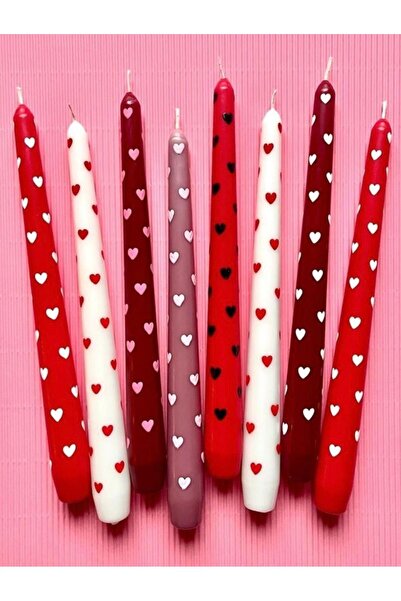 YABA 8 ADET KALPLİ MUM SETİ