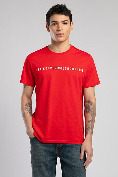 Lee Cooper Stew men's o collar t-shirt red