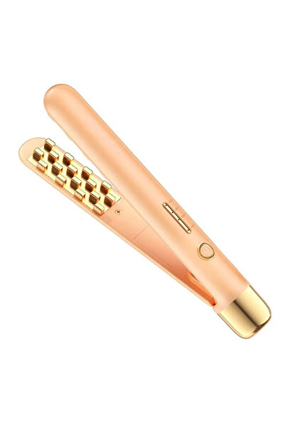 COOYA Hair Curler, Cordless Rechargeable, Ceramic Hair Crimper, Travel Size, Perm Styler(Gold, One Size)