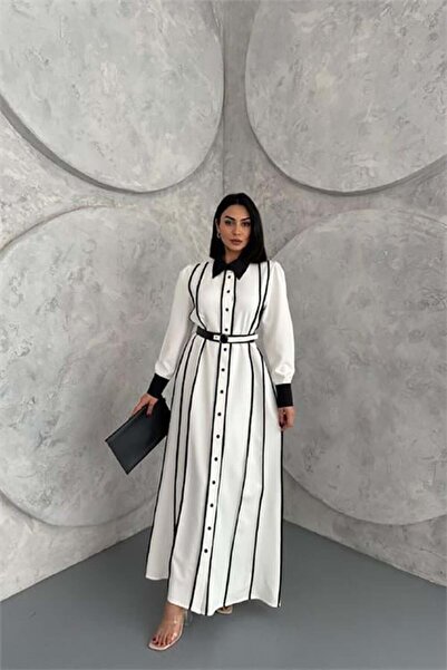 Dipmoda Dipmoda γυναικεία σειρά Ζώνη με λεπτομέρειες μακριά Πουκαμισοφόρεμα D...