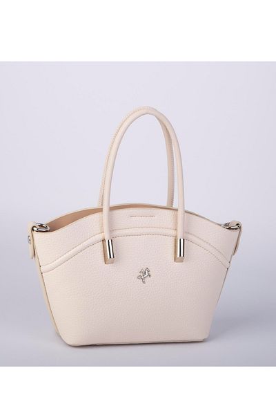 Nas Bag Mini geantă de mână de umăr pentru femei 1375 Mini portofel de mână crem