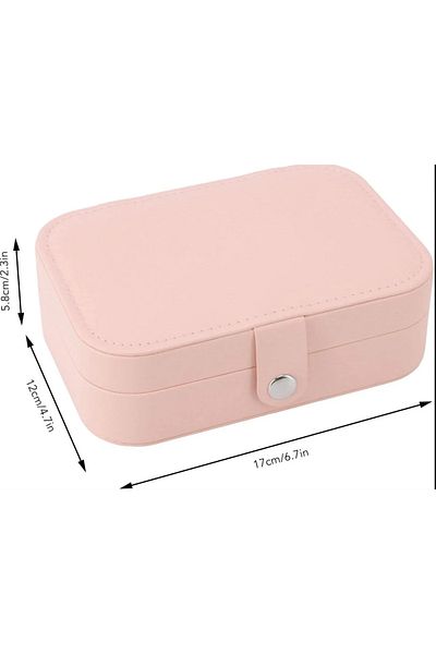 VELLICHOR Leather Jewelry Box Organizer Ring Necklace Earrings Jewelry Watch Storage Box Double Compartments