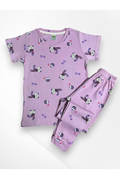 elmas kids Set de pijamale sezoniere pentru fete, 100% bumbac, culoare liliac...