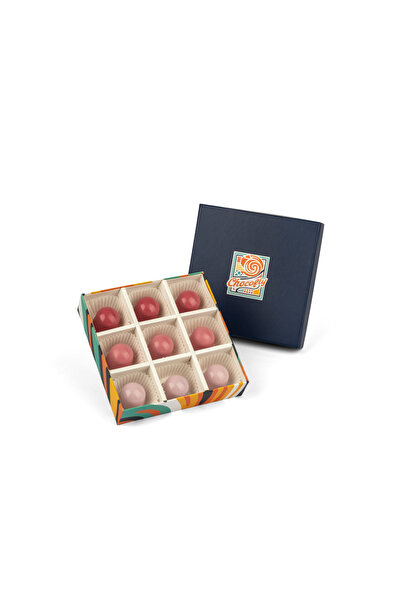 Chocofly Artisan Series 9 lu El Yapımı Belçika Çikolatası (Çilek, Vişne , Lime(Yeşil Limon ) )
