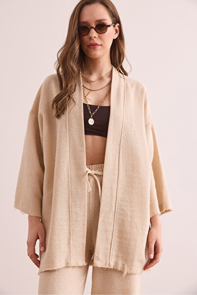 Olalook Women's Stone Breathable Etamine Summer Kimono