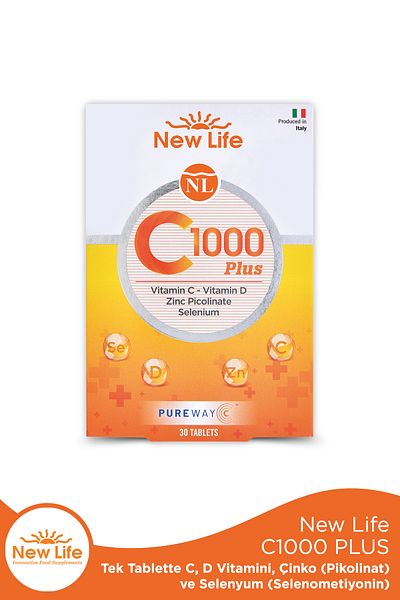 New Life C1000 Plus - Vitamin C and D (Pureway C) - Zinc (Picolinate) - Selenium (L-Selenomethionine)