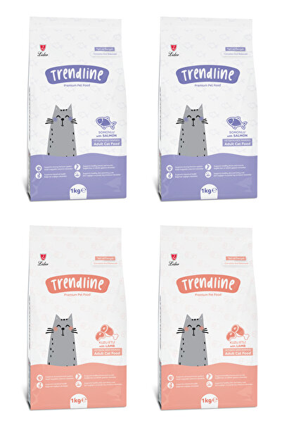 Trendline Kuzu Etli-Somonlu Kedi Maması 1000 gr X 4 Adet