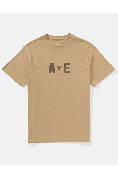 AMERICAN EAGLE تي شيرت برسومات شعار AE