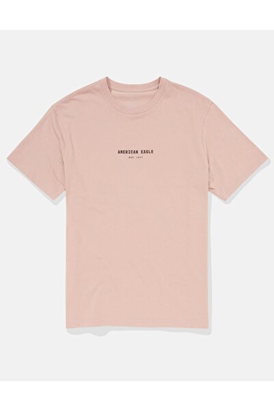 AMERICAN EAGLE تي شيرت برسومات شعار AE