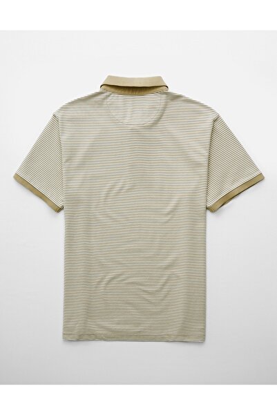 AMERICAN EAGLE Ae Flex Pique Striped Polo Shirt