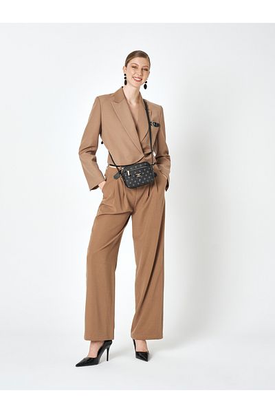 Pierre Cardin Geantă de umăr încrucișată pentru femei Monogram neagră 05PO25Y1879