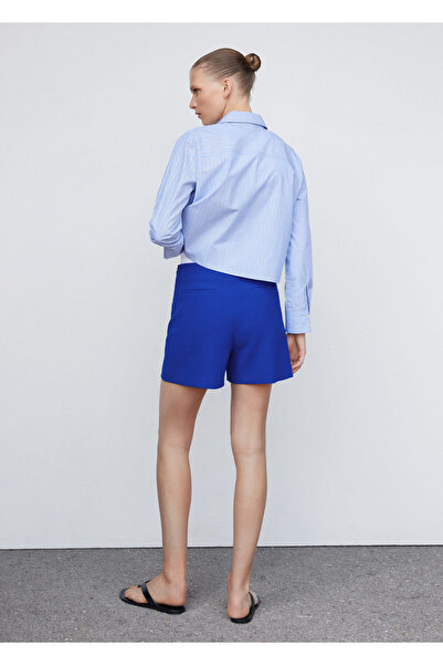 MANGO Woman Yüksek belli düz kesim şort