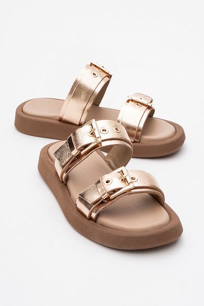 LuviShoes Finezza Rose Crystal Damen-Hausschuhe aus echtem Leder
