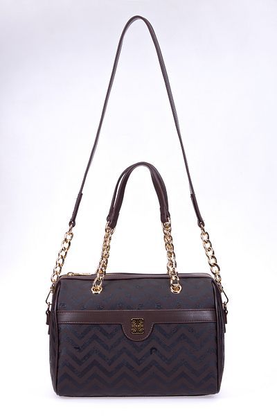 Pierre Cardin Dark Brown Black Women's Shoulder Bag