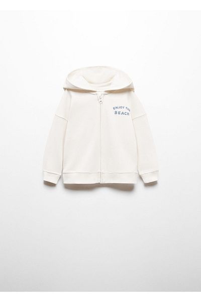 MANGO Φούτερ Kirik White Baby Boy 67016040