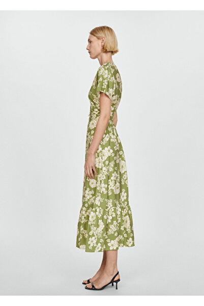 MANGO Woman Yesil Kadın  Elbise 67017123