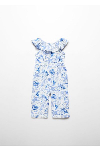 MANGO Blue Baby Girl Romper - 67026031