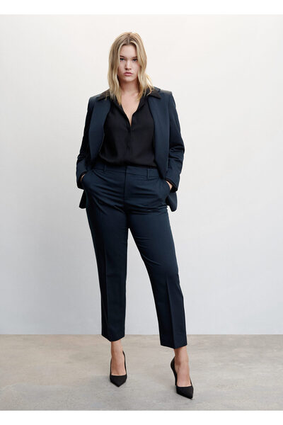 MANGO Lacivert Kadın Pantolon 47050033