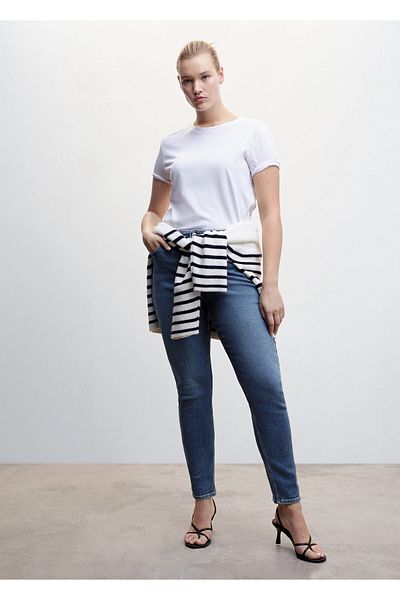 MANGO Woman Skinny Jean s vysokým pasem