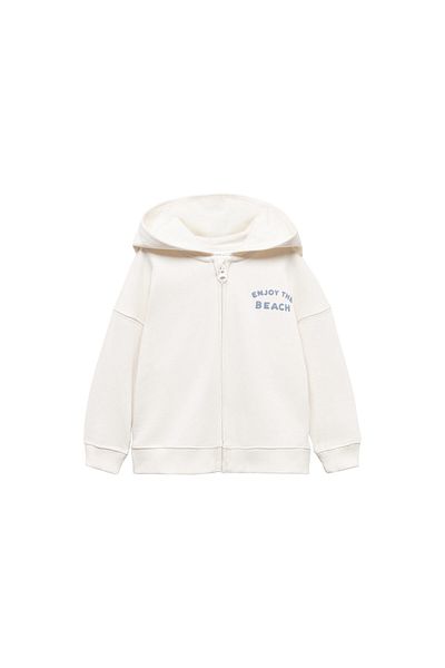 MANGO Φούτερ Kirik White Baby Boy 67016040