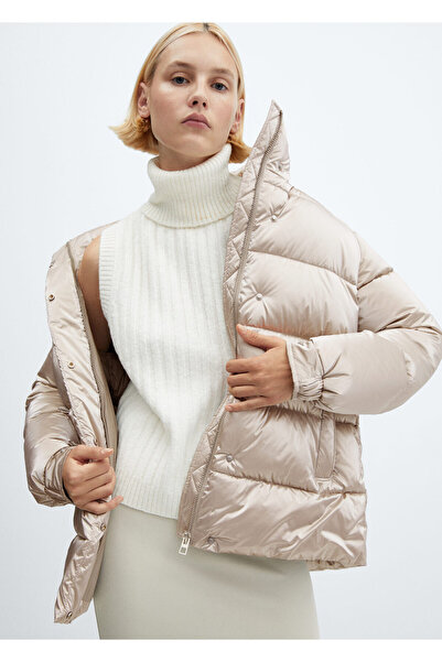 MANGO Woman Su geçirmez kapitone anorak