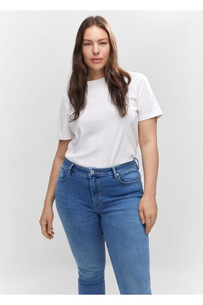 MANGO Woman Blugi de damă de culoare medie denim 57140311
