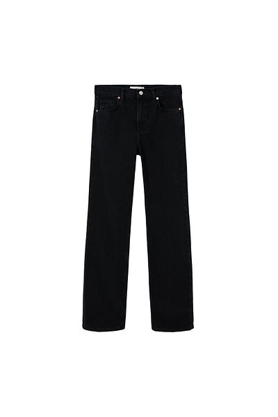 MANGO Woman Waist Height Mid Length Straight Cut Jeans
