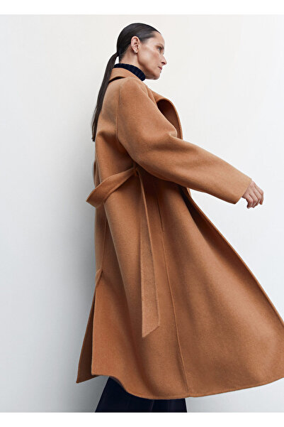 MANGO Woman Koyu Camel Kadın  Kaban 47940057