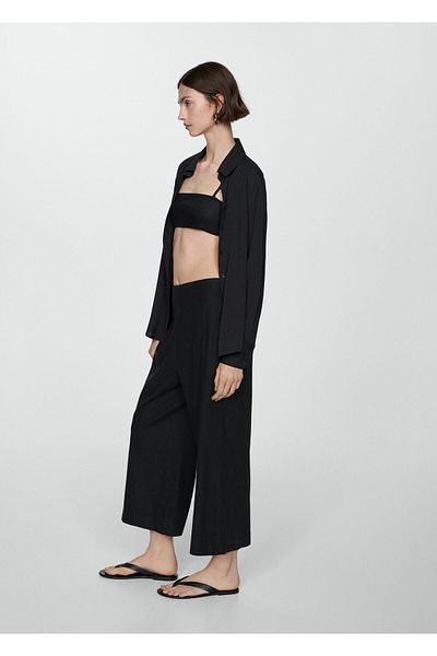 MANGO Woman Women's Black Pants 67019405