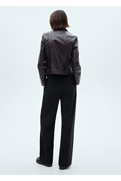 MANGO Woman Siyah Kadın Pantolon 77035663