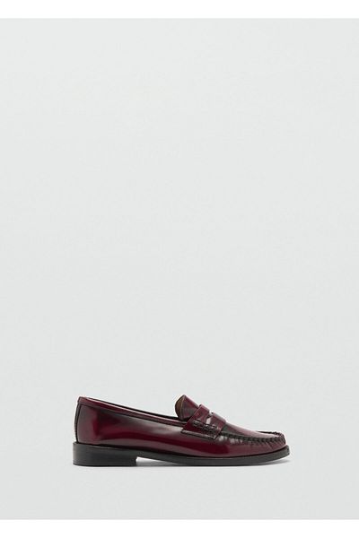 MANGO Woman Pantofi clasici de damă roșii Claret 77013666