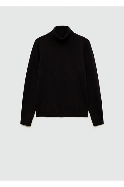 MANGO Woman Girl's Black Sweater -67181505