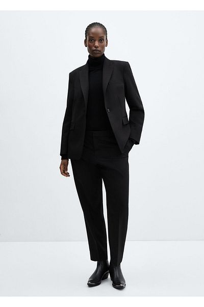 MANGO Blazer negru de damă -67140368