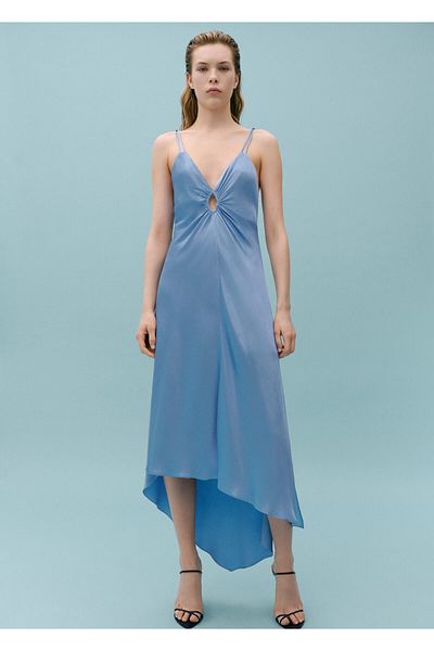 MANGO Woman Sky Blue Women's Dress 67018659