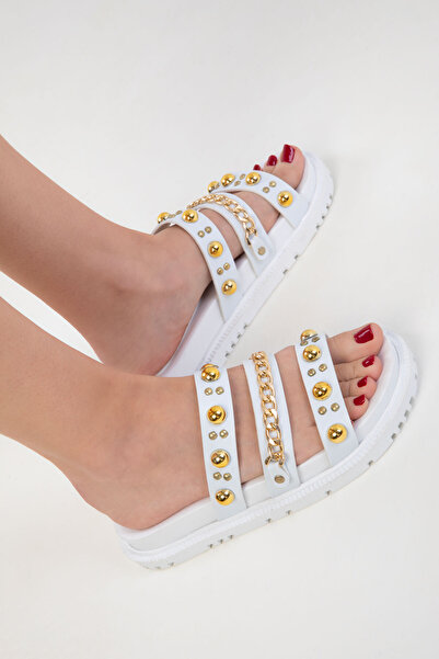 SOHO 20492 Weiße Damenhausschuhe