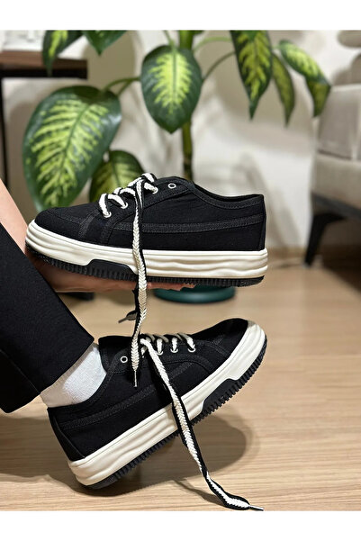 İNFİNİTE Siyah Kadın Sneaker Günlük Ayakkabı