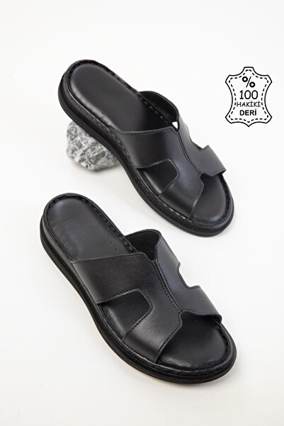 SOHO Černé dámské pantofle z pravé kůže 20531